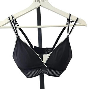 Knix  Teen Girls Triangle V-Neck Bikini Top Silver Metallic Strappy Size Medium
